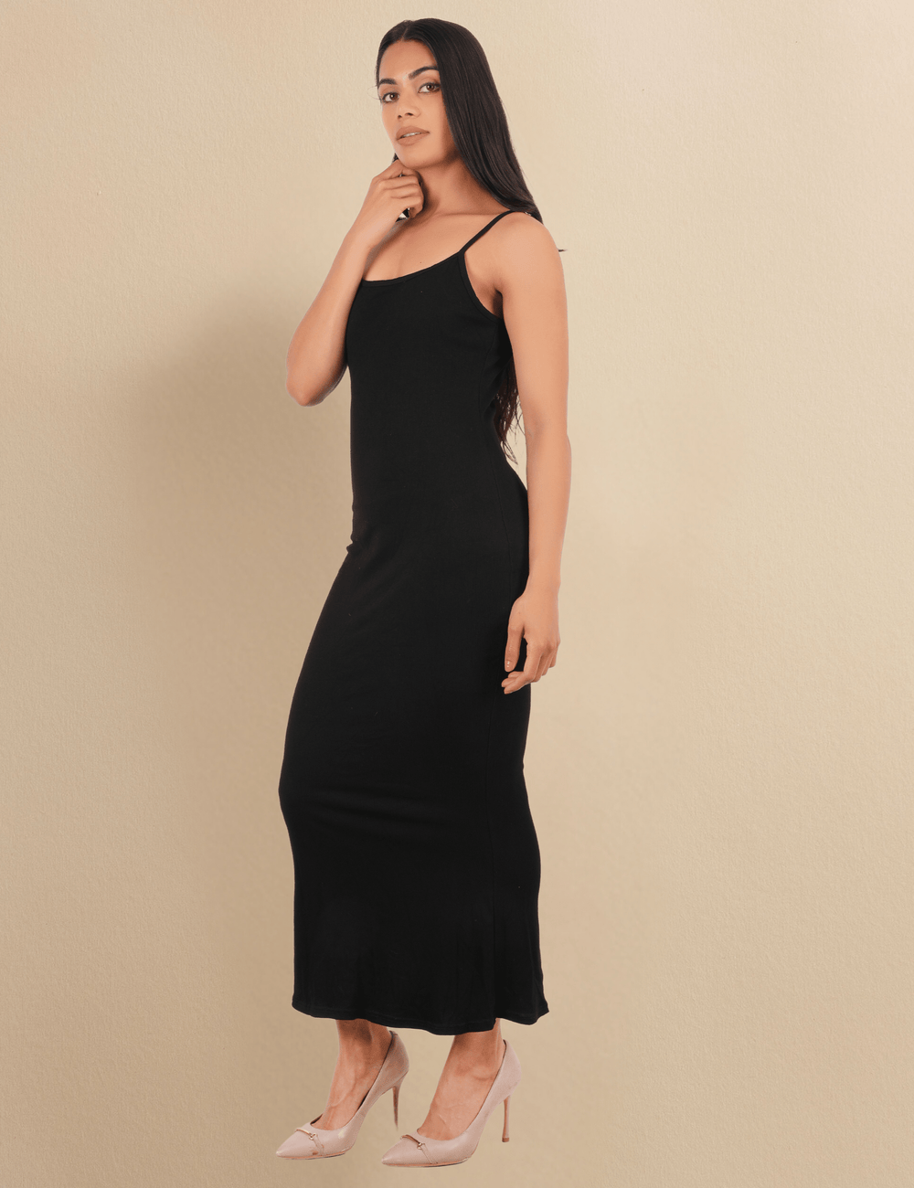 In Built Sleeveless Maxi Dress