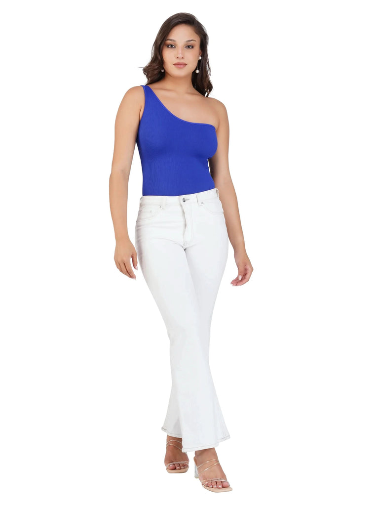 One Shoulder Waist Sculpting Tummy Control seamless shapewear bodysuit