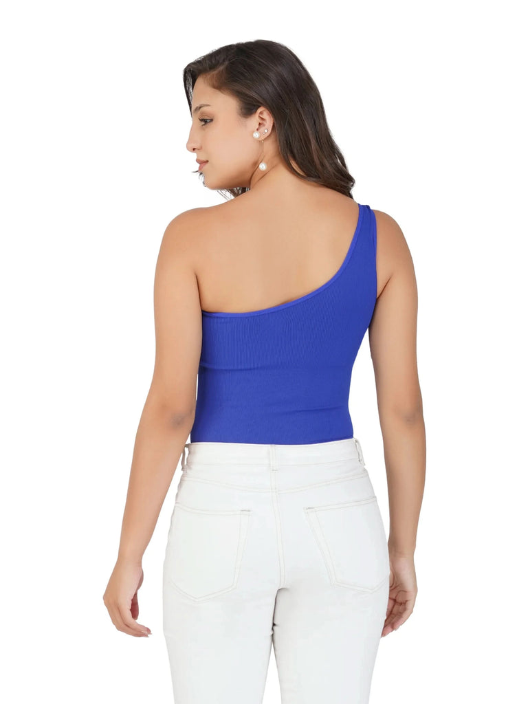 One Shoulder Waist Sculpting Tummy Control seamless shapewear bodysuit