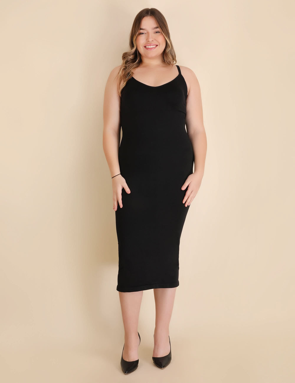 Spaghetti Strap V neck dress