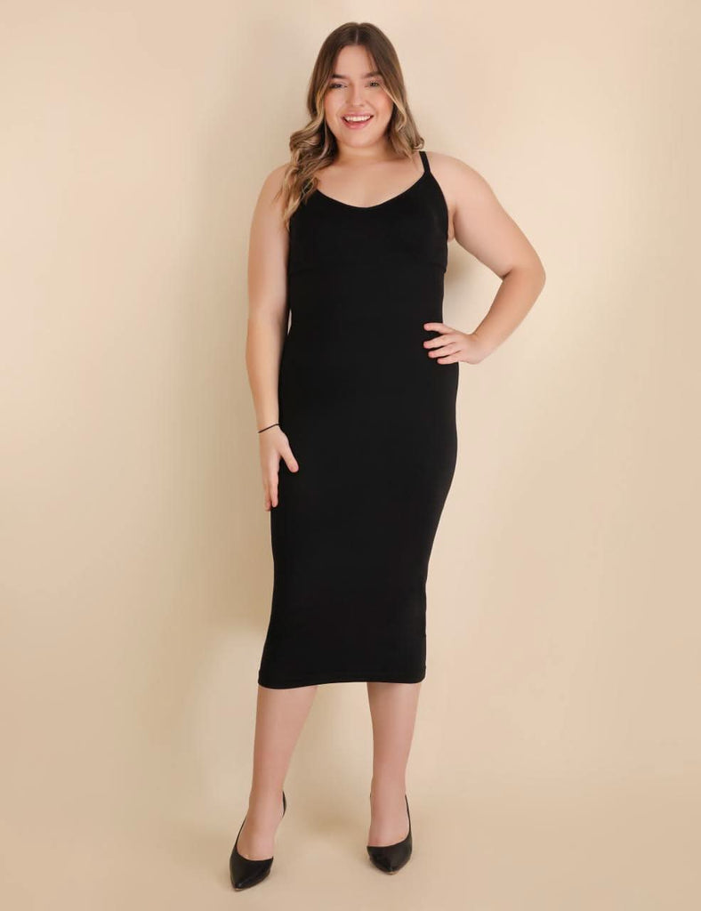 Spaghetti Strap V neck dress