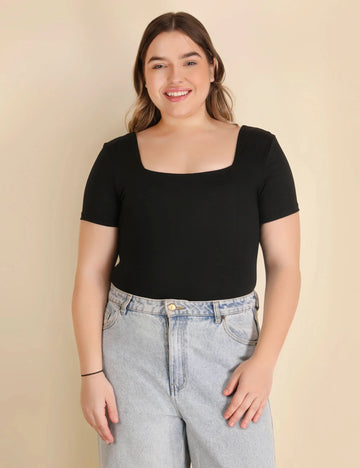 black bodysuit top