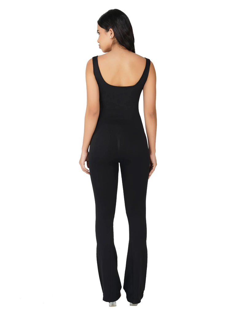 black jumpsuit