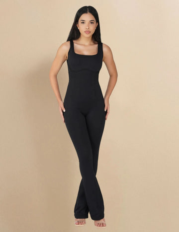 black jumpsuit
