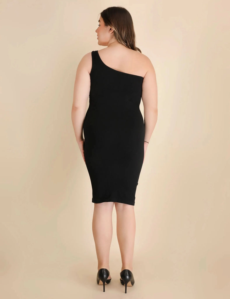 one shoulder shaper dress